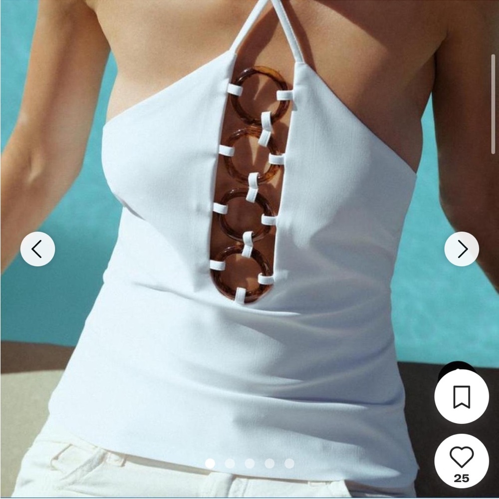Zara White Mini Skirt Set